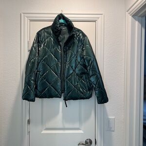 Lou and grey adorable deep green puffer jacket size small.